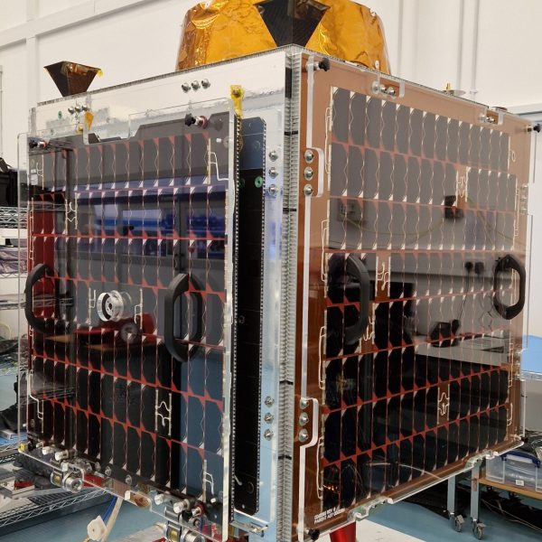 SSTL small earth observation satellite in cleanroom